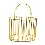 Contemporary Gold Metal Wire Basket with Elegant Handle – Chic Storage and Decor Solution |COLOUR-GOLD|