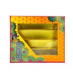 Sweet Box with Magnetic Flap | Handmade Cardboard Paper Gift Box for Gifting Sweets Chocolate Dry Fruits Cavity/Compartments (MB 10 Peacock W 1/2 Kg Box) PACK OF 5